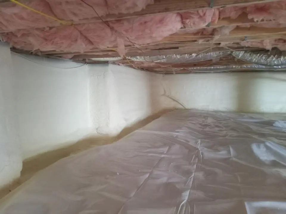 Crawl space encapsulation with closed-cell spray foam for Roof Waterproofing in Fair Oaks